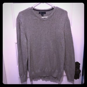 Gray knit sweater